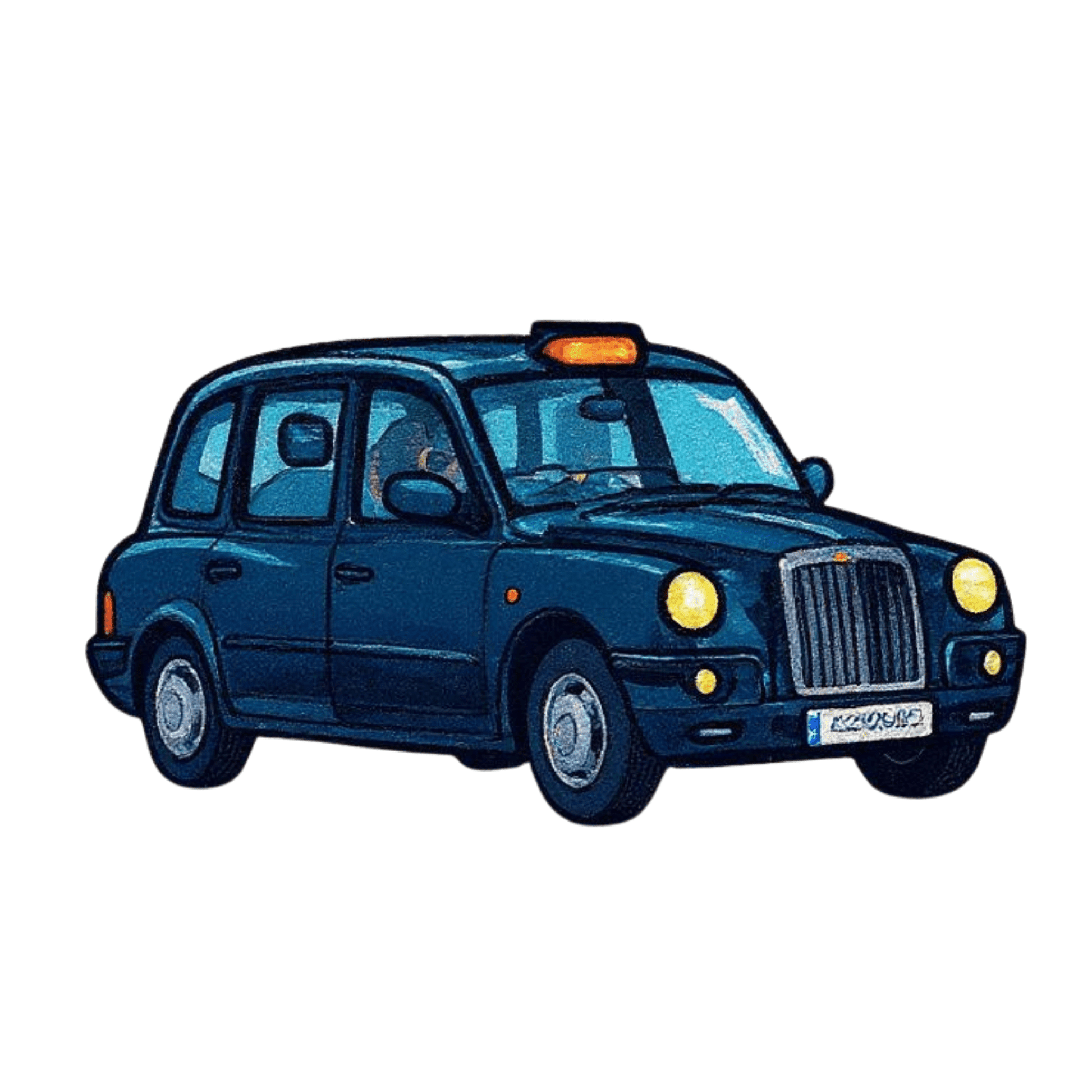 Black Taxi Sticker - MisfaarMisfaar